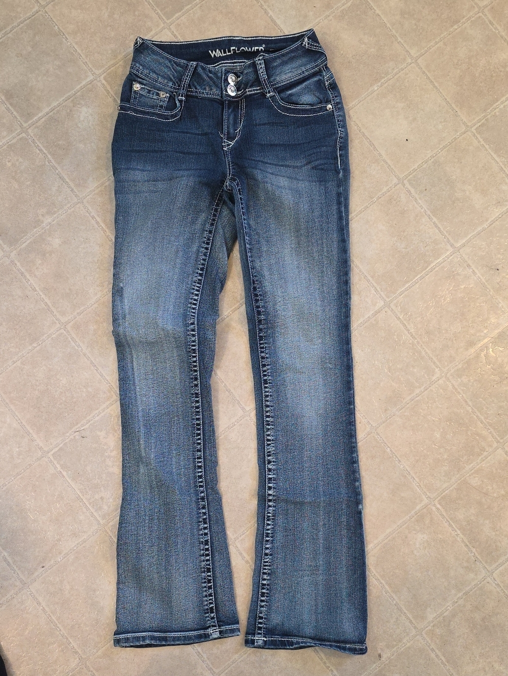 Wallflower Women's Medium-Dark Blue Bootcut Jeans